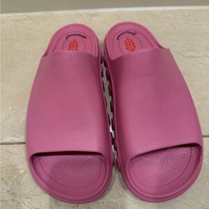 Free People Pink Halftime Slide Sandals